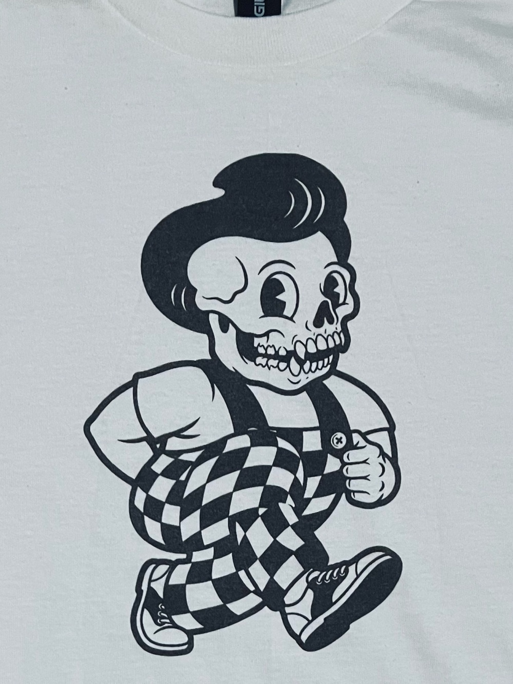 Skull Boy weird funny street style punk  White Unisex shirt